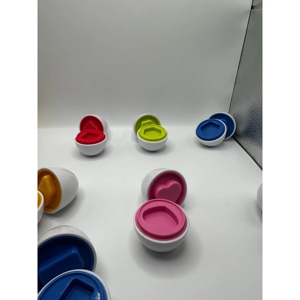 Fisher-Price Shape Sorter Egg Replacement Set - 8 Colorful Eggs w/ Shapes